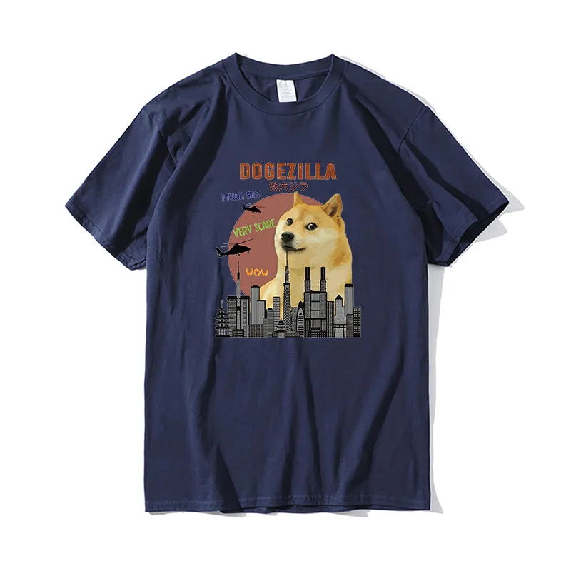 

Dogezilla Funny Doge Meme Shiba Inu Dog Sunset Vintage Unisex T-Shirt 2021 New Arrival High Quality 100% Cotton Novelty T-Shirt
