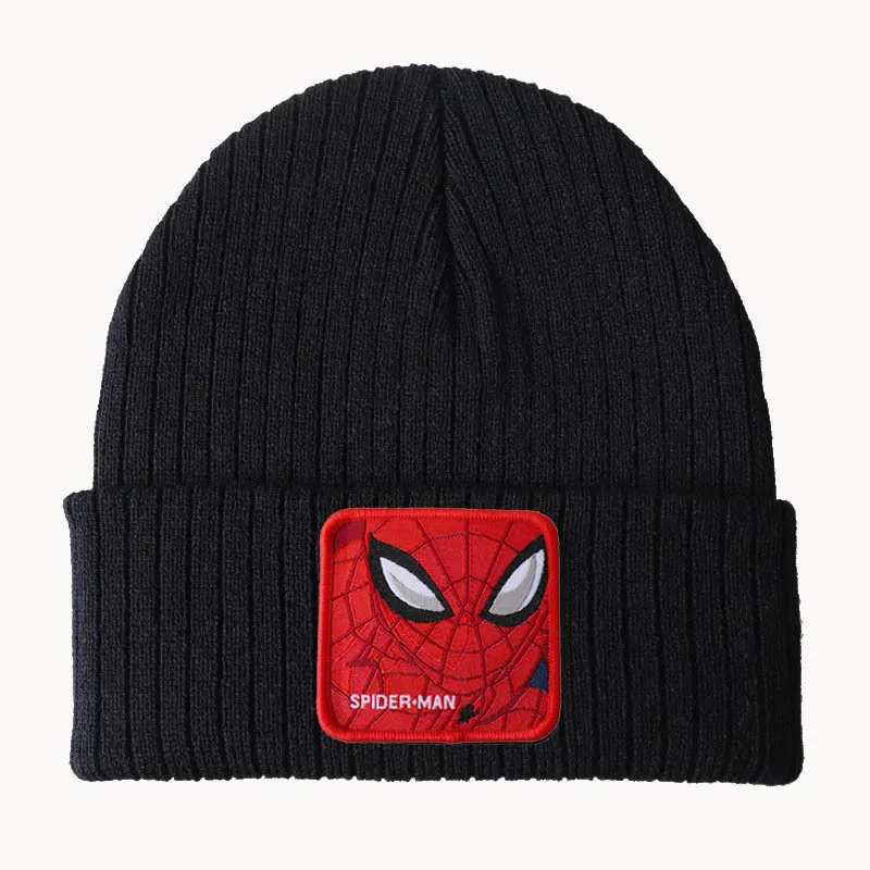 

2021 Warm Beanie Knitted Hat Cartoon Embroidery Casual for Boy Girls Winter Hat Fashion Solid Unisex Cap Outdoor Skullies Caps