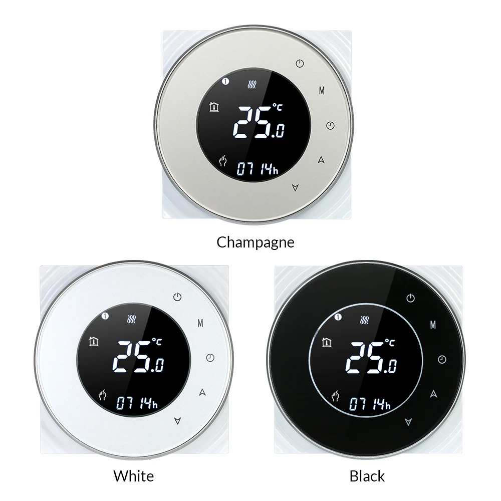 

New 5A WIFI Programmable Water Heating Controller Temperature Regulator Thermostat Touchscreen LCD with Voice Control Function