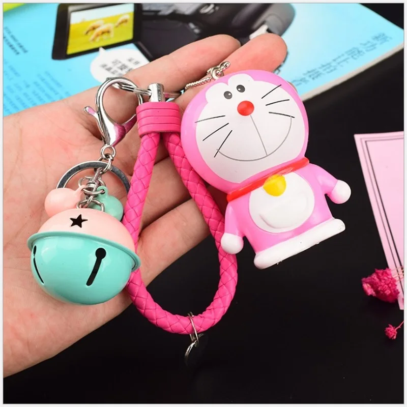Милая мультяшная экшн-игрушка Figur doraemon кошка кукла маленькая подвеска маленький колокольчик женская сумка автомобильный брелок для ключей креативные подарки на день Святого Валентина - Цвет: 11