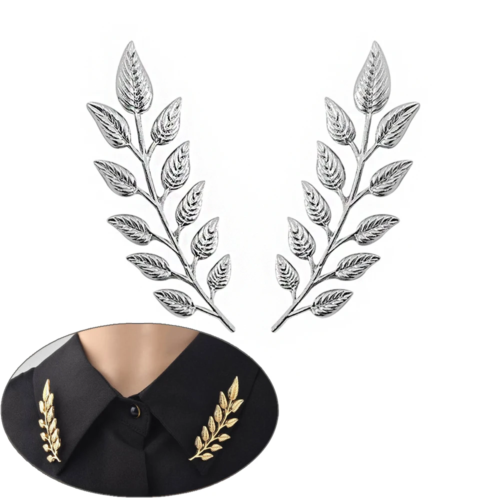 1 пара модная мужская и женская брошь в форме листа ретро изысканный хиджаб с