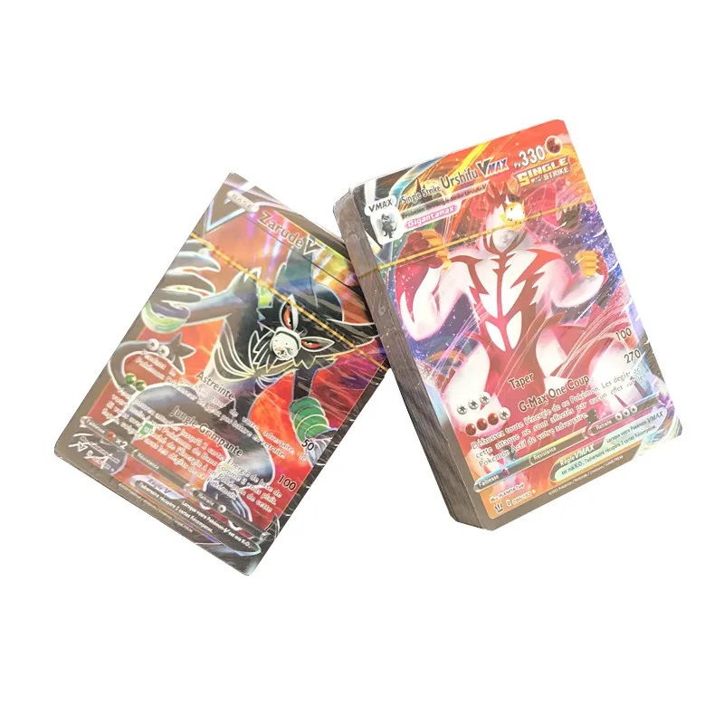 

10-300Pcs Pokemon French Version 200 V MAX 300 GX Best Selling Children Card Battle Game Shiny Cards France Trading Children Toy