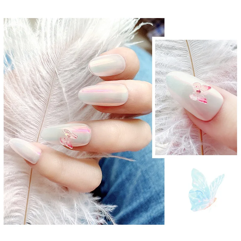 Блестящий Порошок для ногтей 6 цветов градиентный лак хромированная пыль