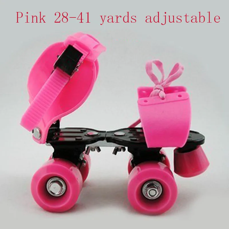 Двухрядные ролики регулируемые четырехколесные роликовые коньки для детей и