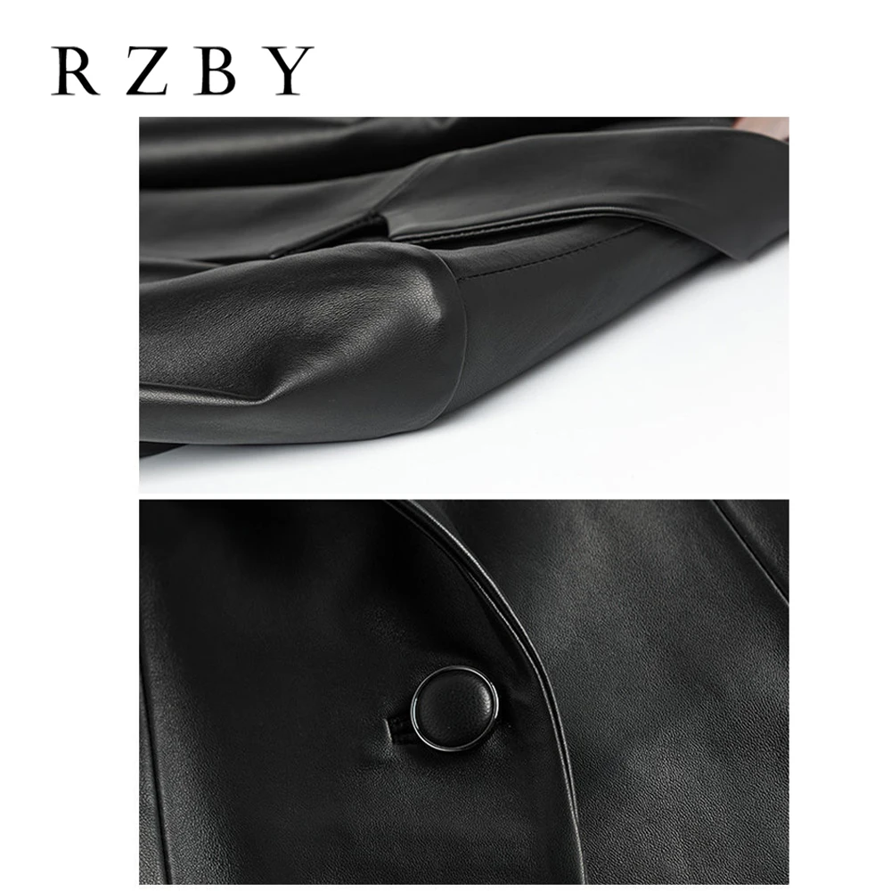 Женская Офисная куртка из натуральной кожи Элегантная 100% овечьей шкуры замши