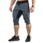 Новинка 2021, мужские эластичные шорты на молнии с карманами для фитнеса, мужские Модные шорты из смесового хлопка, шорты для бега, мужские спортивные брюки
