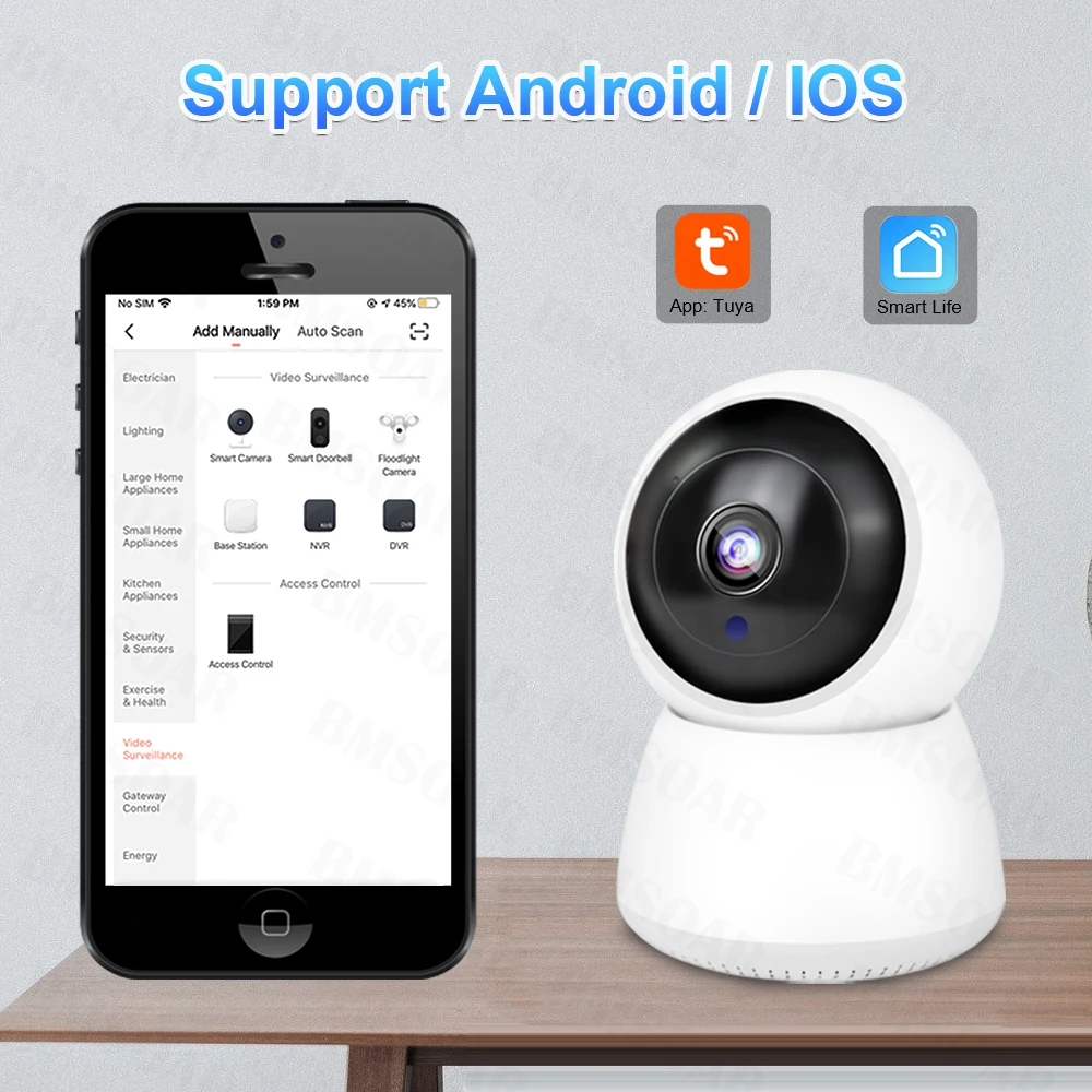 

Tuya Camera 1080P Smart Life WIFI IP Camera 2MP HD Security Surveillance CCTV Wireless Baby Monitor Network Cloud SD Card