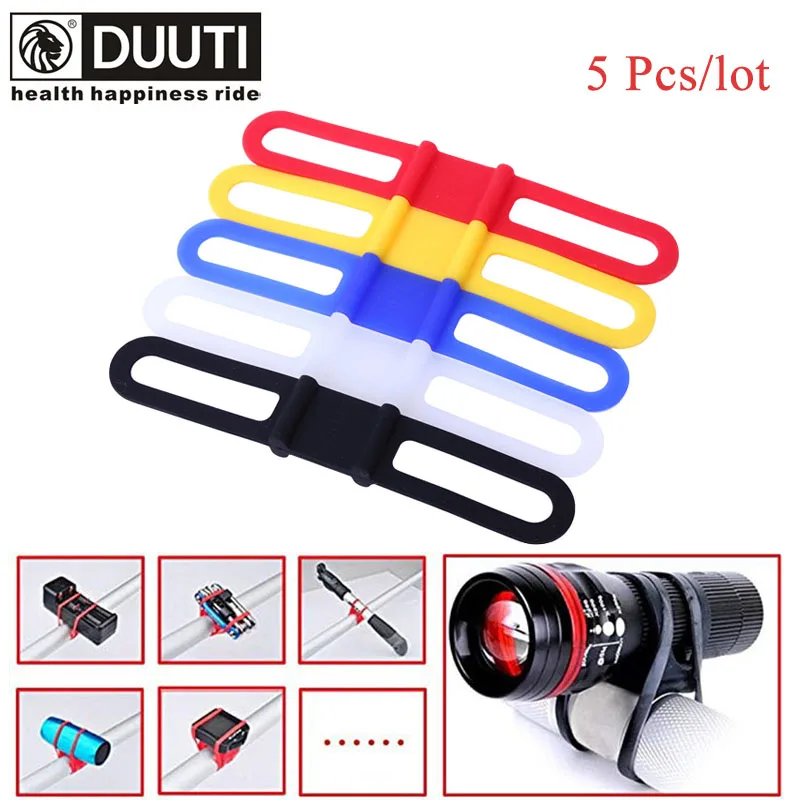 

Bicycle Flashlight Holder Handlebar Phone Fixed Torch light Bandage Holders Elastic Silicone Strap Band Bike Cycling Accessorie