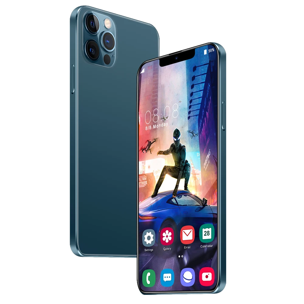 i13 pro max 16gb 512gb android smartphone 10 core 5g let phone 3 camera face id unlocked version mobile phone free global shipping