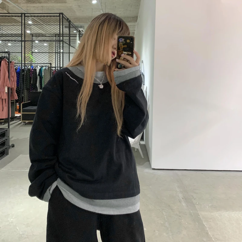 

Женский свитшот с круглым вырезом, Классический Повседневный свитшот из трех предметов, с длинным рукавом, осень 2021