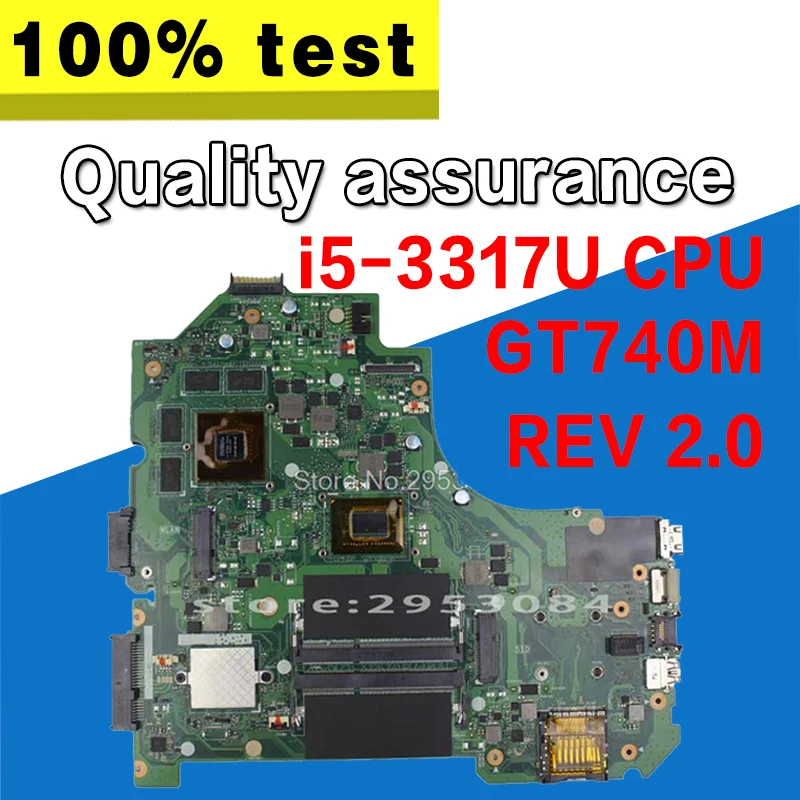 Для Asus K56C K56CM K56CB S56C A56C S550CB S550C REV2.0 материнская плата с i5 3317U GT740 GT635M 2G 100%