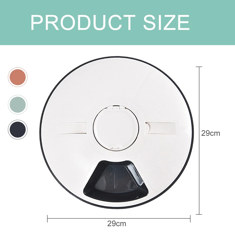 

New Automatic Pet Feeder LCD Smart Cat Dog Feeder Anti-Card Food Anti-Open Cover Programmable with Timer 6 Meals Per Day