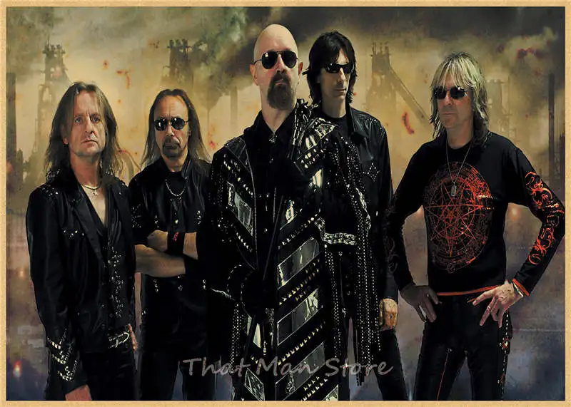 

New About Music Rock Band Set Classic Rock / Kraft Paper Retro Poster Decorative Painting