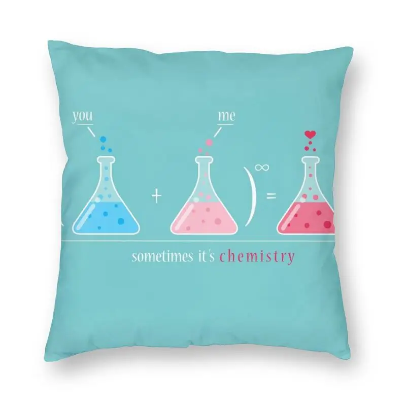 

Luxury Science Chemistry Laboratory Throw Pillow Cover Decoration Custom Chemical Cushion Cover 40x40 Pillowcover for Sofa
