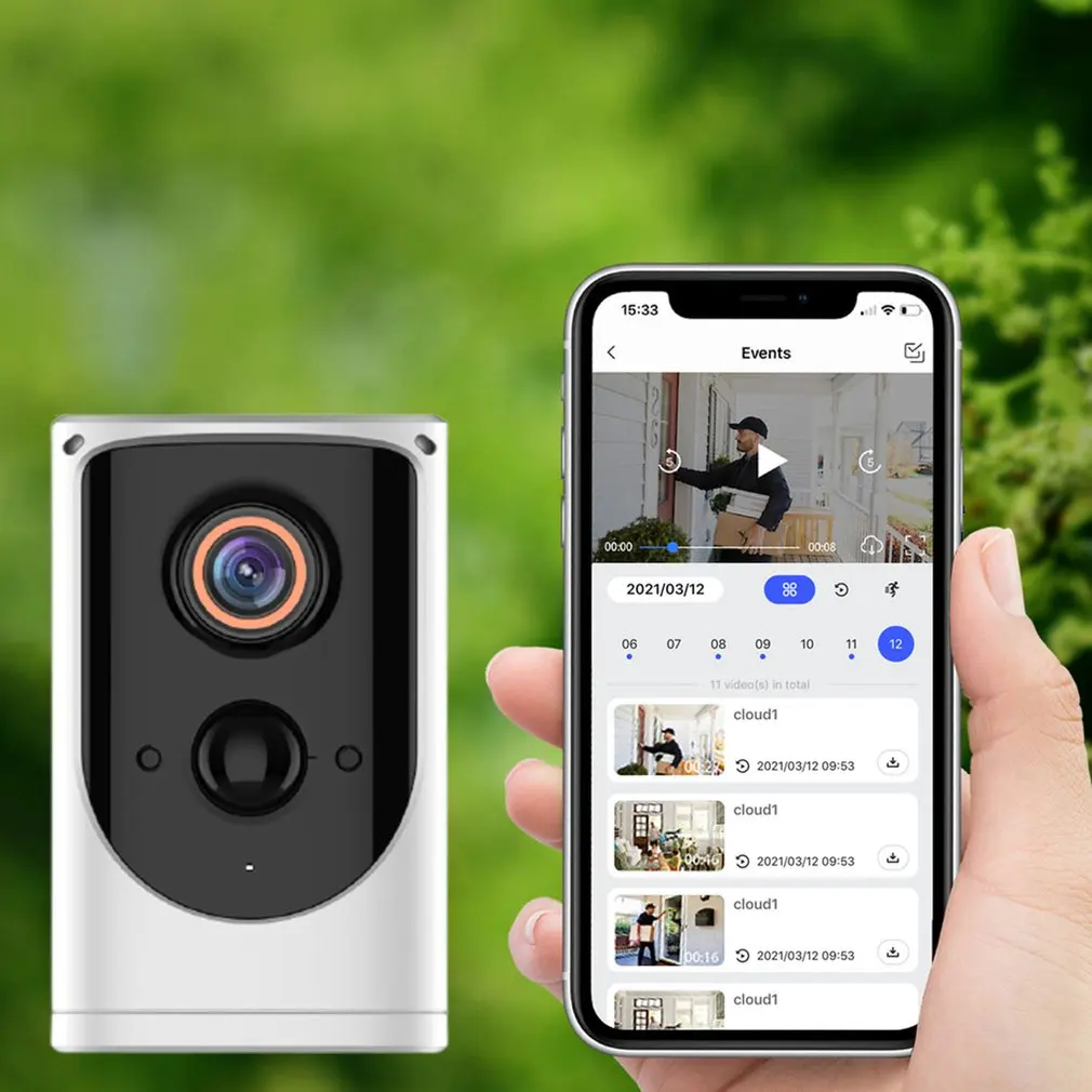 

IP-камера с датчиком движения, IP65, 1080P, Wi-Fi