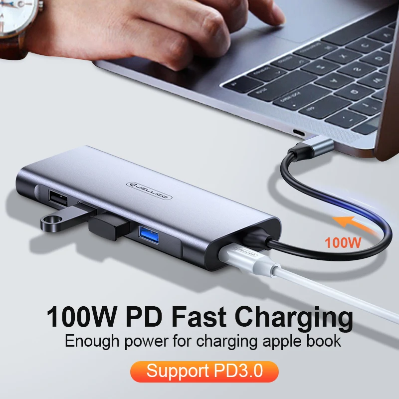 Концентратор Jellico 11 в 1 USB Type C до 4K HDMI адаптер 3 0 док-станция 5 для MacBook Pro Air
