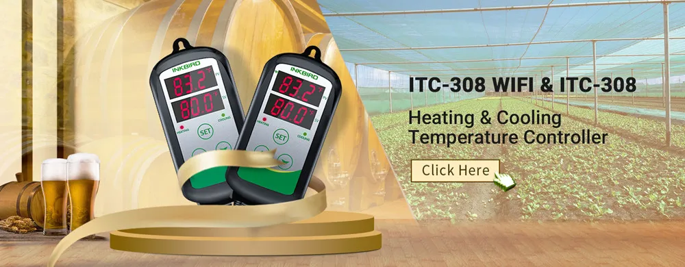 Inkbird ITC-308 WI-FI цифровой Температура контроллер EU/US/UK AU розетка термостат, 2-ступенчатый, 2200 W, w/Сенсор Для Домашнее ПИВОВАРЕНИЕ