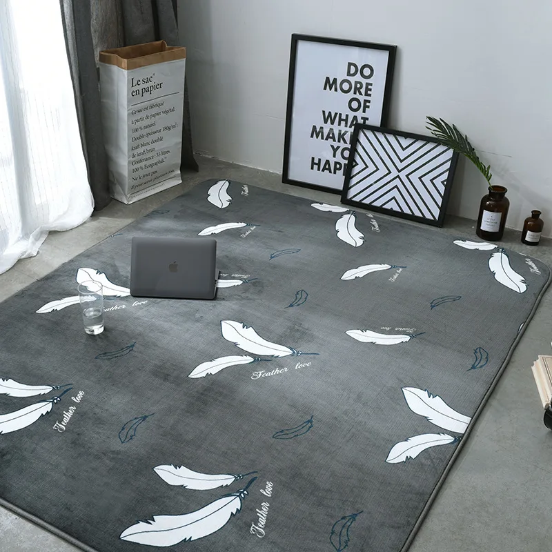 Скандинавский мягкий декоративный ковер прикроватный журнальный столик для