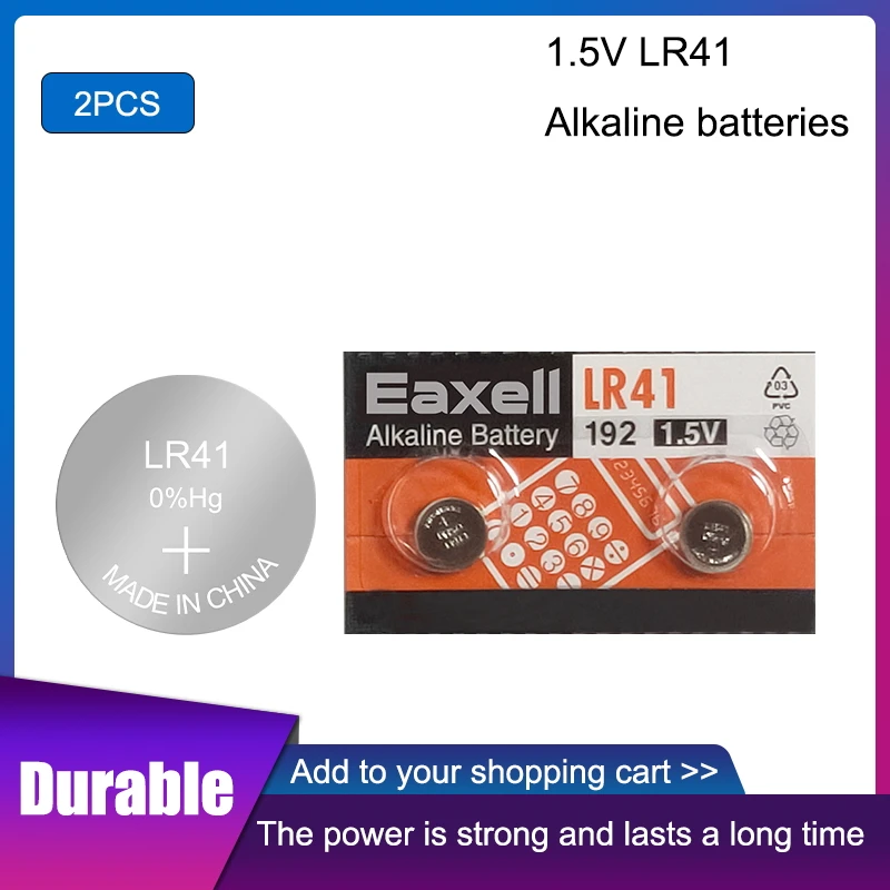 Батарейки кнопочные LR41 для Eaxell 100% оригинальные SR41 AG3 G3A L736 192 392A Zn/MnO2 1 5 в литиевые