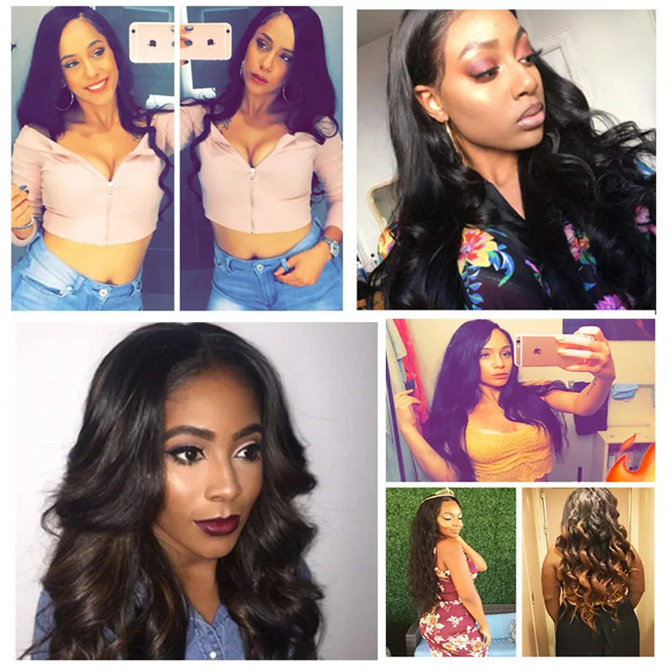 

Liddy Human Hair Wigs 4x4 Lace Closure Wig For Black Women Body Wave Wigs Non-remy Natural Color 150% Density Wigs