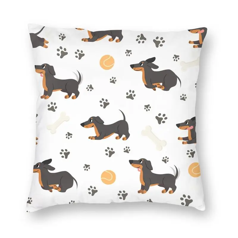 

Dachshund Dog Paw Cushion Cover 45x45cm Soft Badger Wiener Sausage Throw Pillow for Sofa Car Square Pillowcase Home Decor