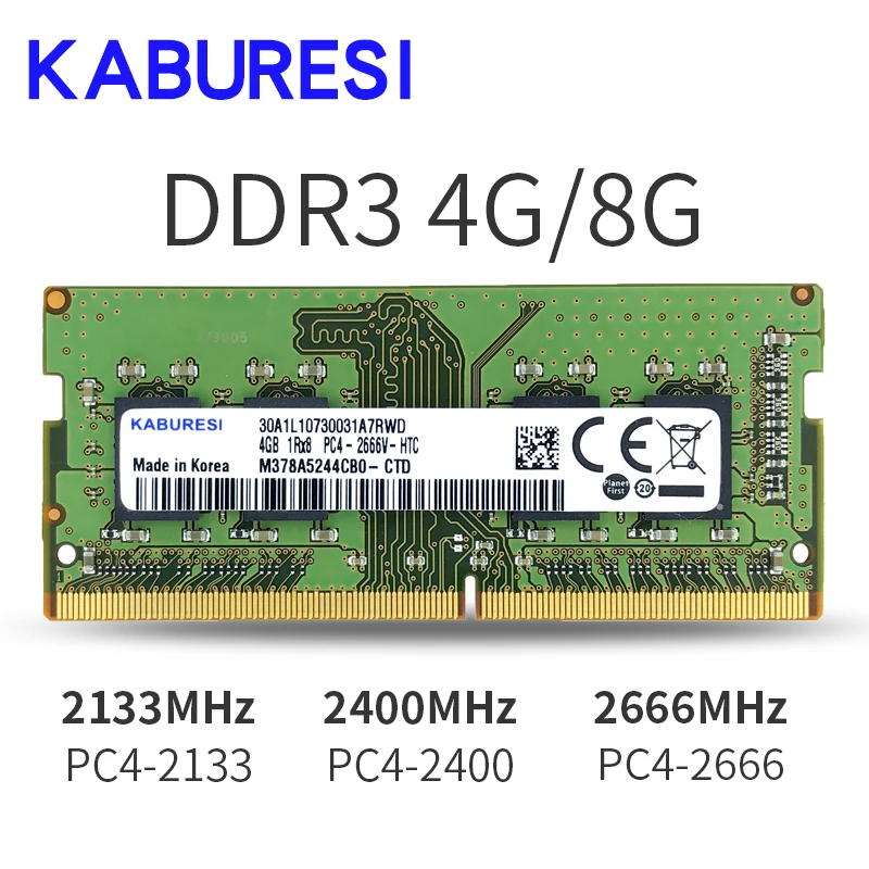 Оперативная память для ноутбука Kaburesi DDR4 4 Гб 2400 МГц низкое напряжение 1 2 в Sodimm|laptop