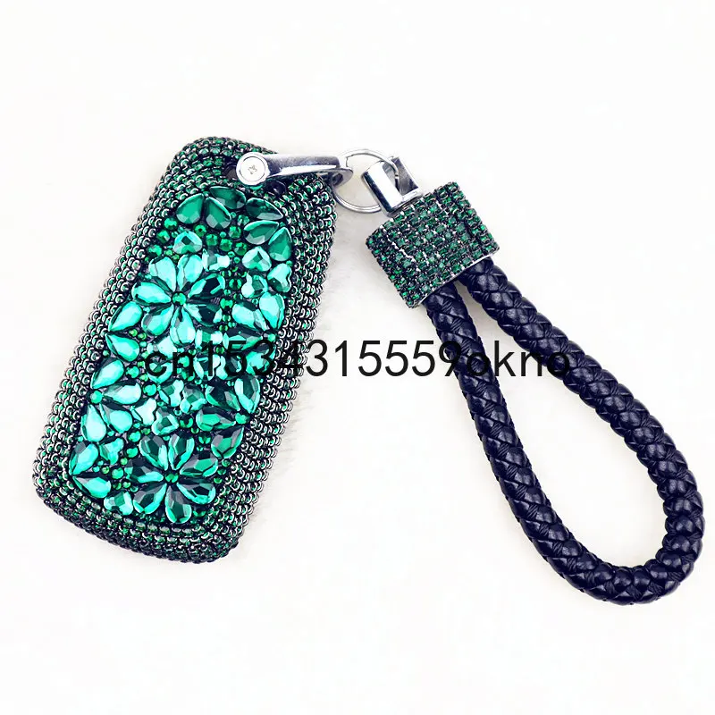 For Audi a4l a5 q5l q7 tt Key Case Key Chains Fashion Creativity Handmade Diamond Inlaid Woman