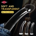 Женский анальный фаллоимитатор на присоске прозрачная Анальная пробка интимные товары взрослые сексуальные товары эротическая Анальная пробка