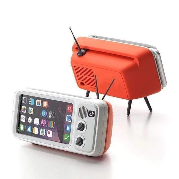 Ретро портативный Bluetooth динамик держатель мобильного телефона стерео кронштейн