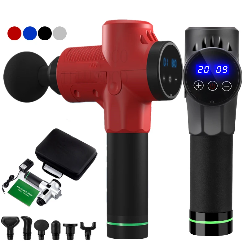 

Muscle Massage Gun Deep Tissue Massager Muscle Pain Relief Body Relaxation Slimming Shaping Therapy Massager With LCD Display