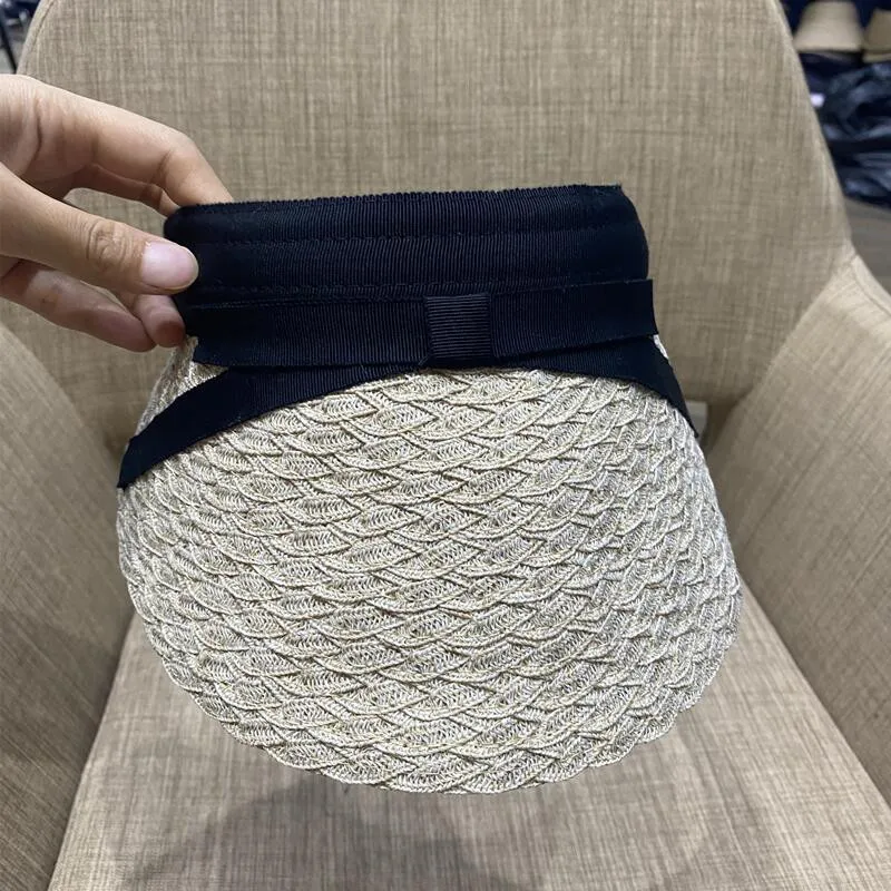 

202104-2509255 new summer paper grass bowknot without sport lady baseball ha t women leisure cap