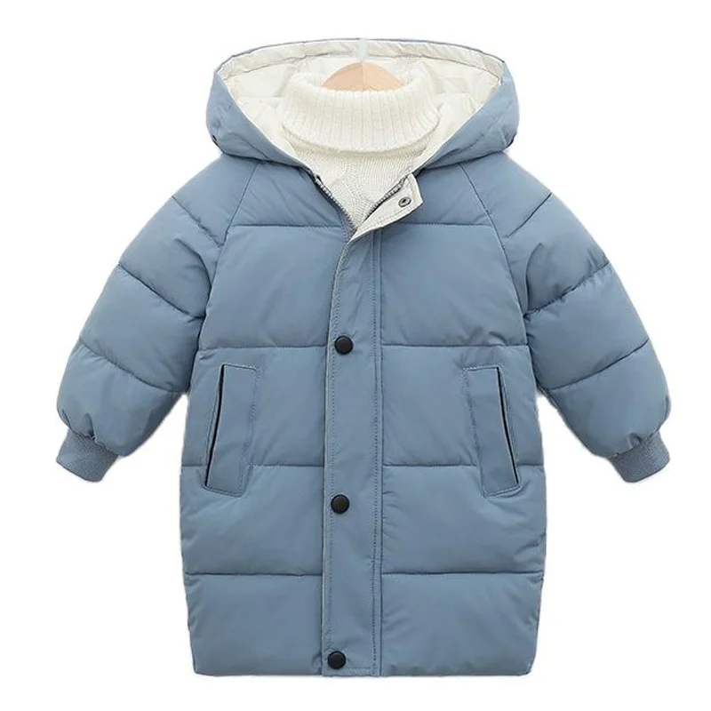 Купи Winter Kids Coats Children Boys Jackets New Fashion Thicked Long Hooded Warm Snowsuit Girls Children Down Cotton Jacket 3-10Y за 1,045 рублей в магазине AliExpress