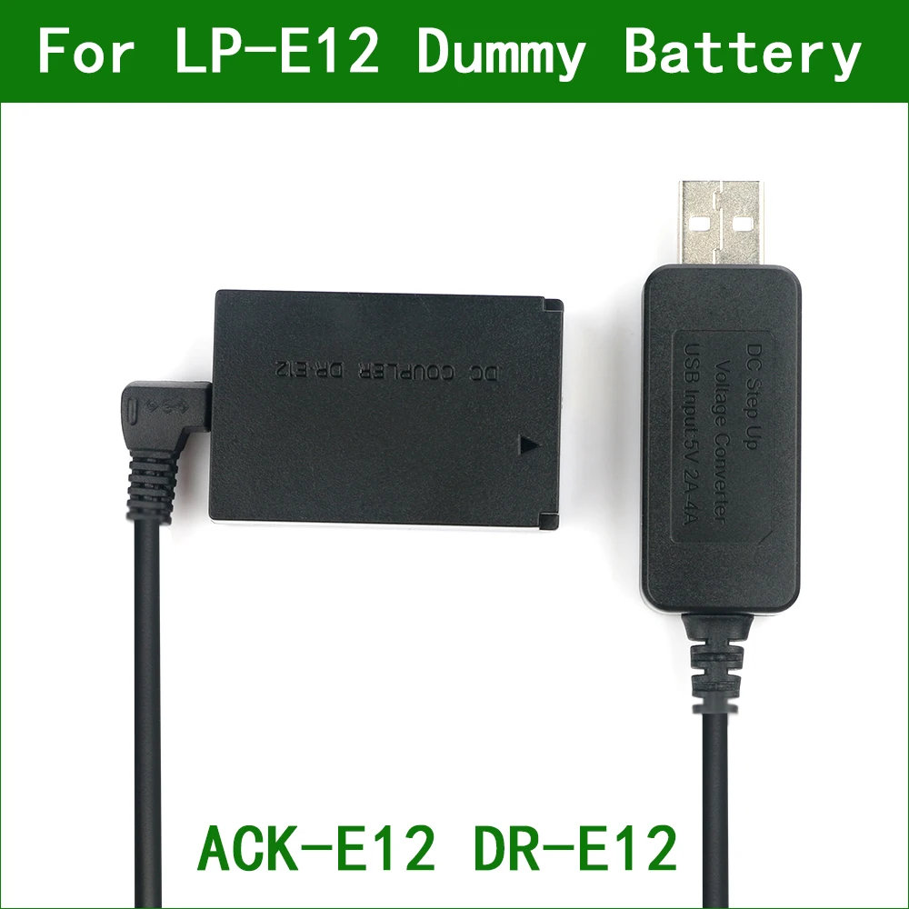 Флейоресцентный аккумулятор LP E12 LPE12 внешний постоянного тока USB-кабель для Canon EOS M