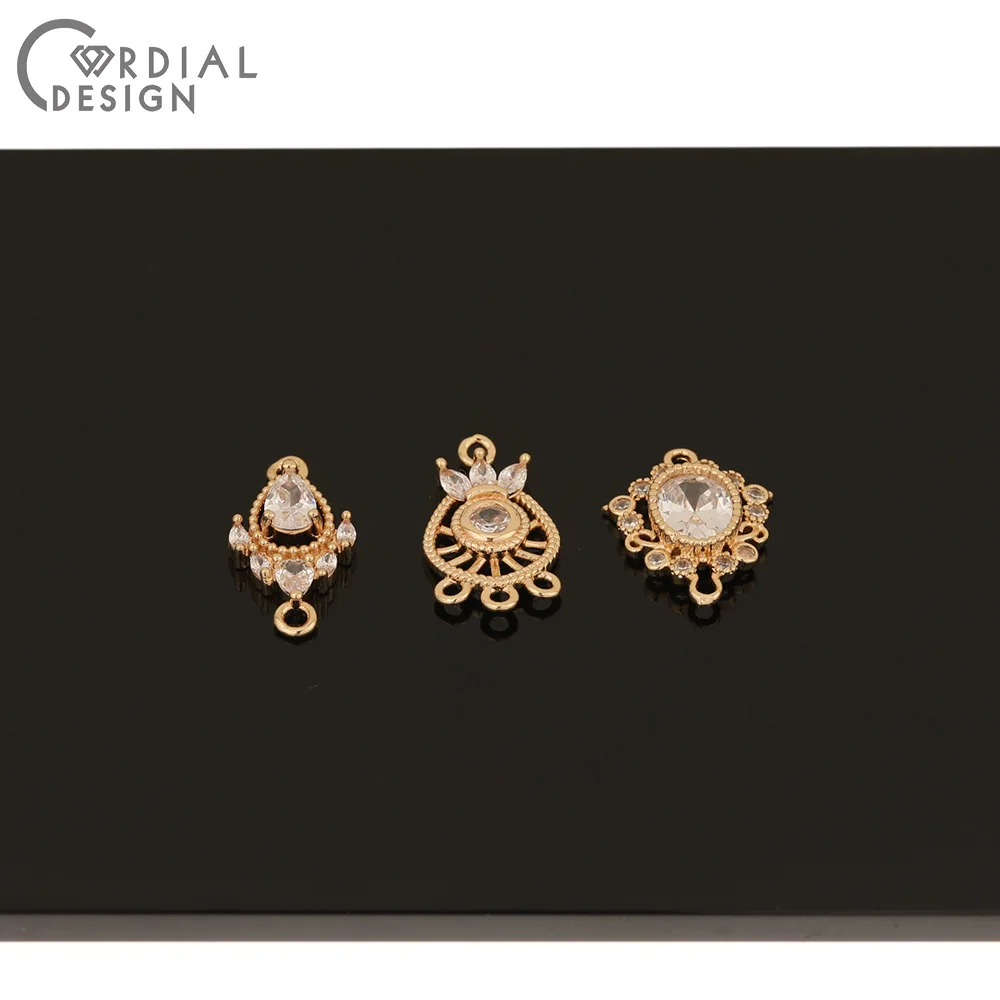 

Cordial Design 50Pcs Jewelry Accessories/CZ Pendant/Hand Made/Earrings Findings & Components/DIY Making/Earrings Connectors