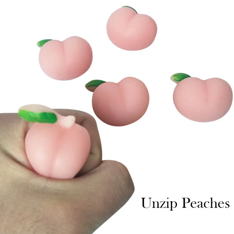 1pc Fidget Toys Popit Mini Peach Squeeze Funny Toy Stress Ball Anxiety Relief Toys Diy Decor Antistress Figet Toy for Adult Kids