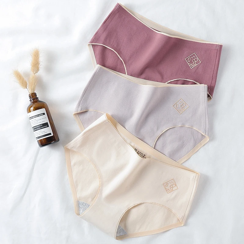 Хлопковые трусики женские тонкие дышащие сексуальное женское однотонное нижнее