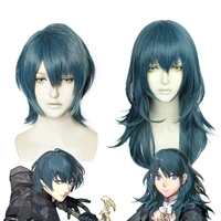 fire emblem threehouses byleth wig cosplay costume heat resistant synthetic hair men women halloween party wigs