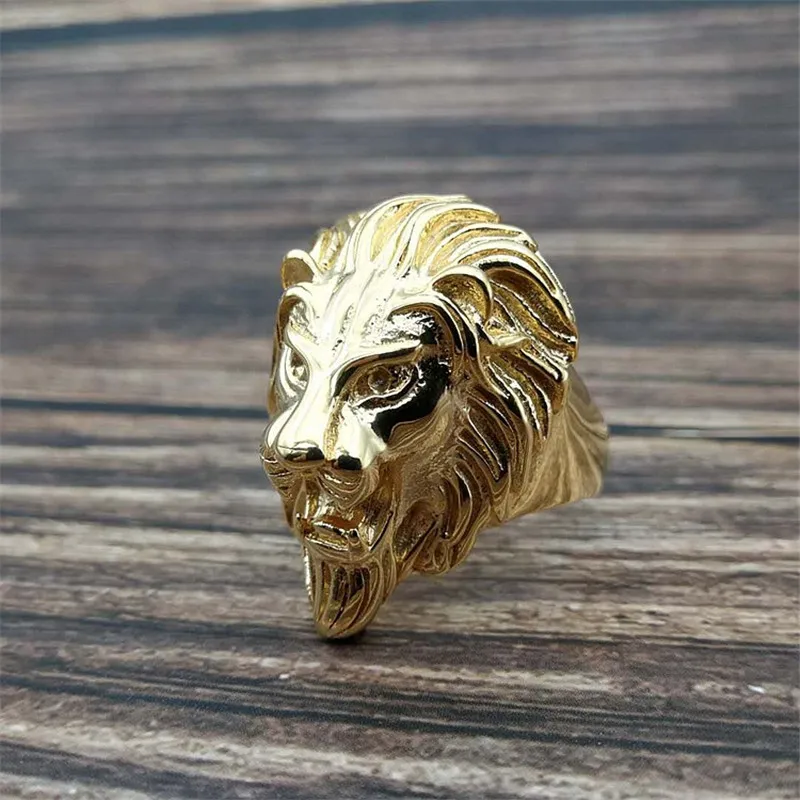 Горячая продажа 316L нержавеющая сталь хип хоп голова льва ручная полировка