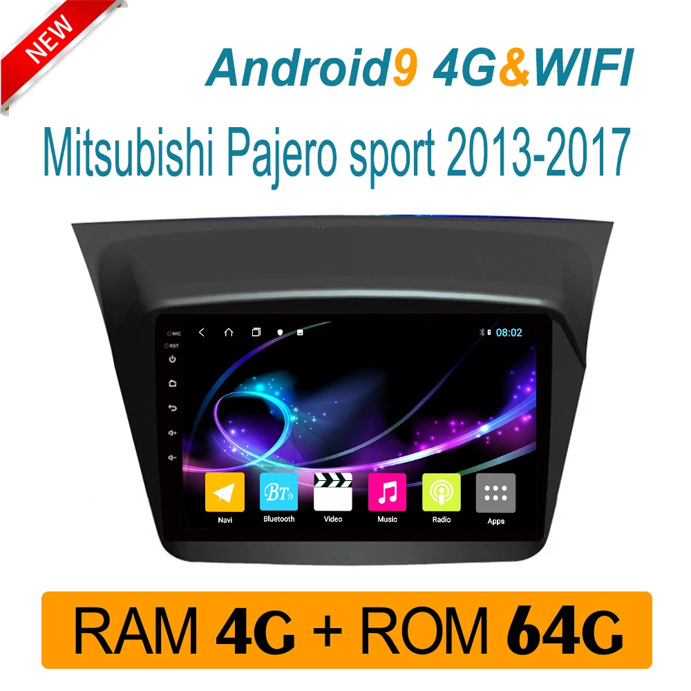 Автомагнитола RAM4G для Mitsubishi Pajero sport 2013 2017 мультимедийная система видео стерео DVD GPS