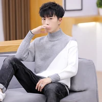 sweater 2020 new fashion men sweaters turtleneck long sleeve casual pullover knitted sweater mens clothes