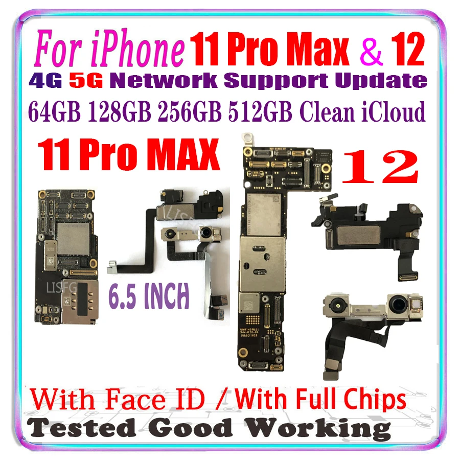 Поддержка обновления для iPhone 11 Pro Max и 12 материнская плата 64 Гб 256 ГБ 512 Бесплатный