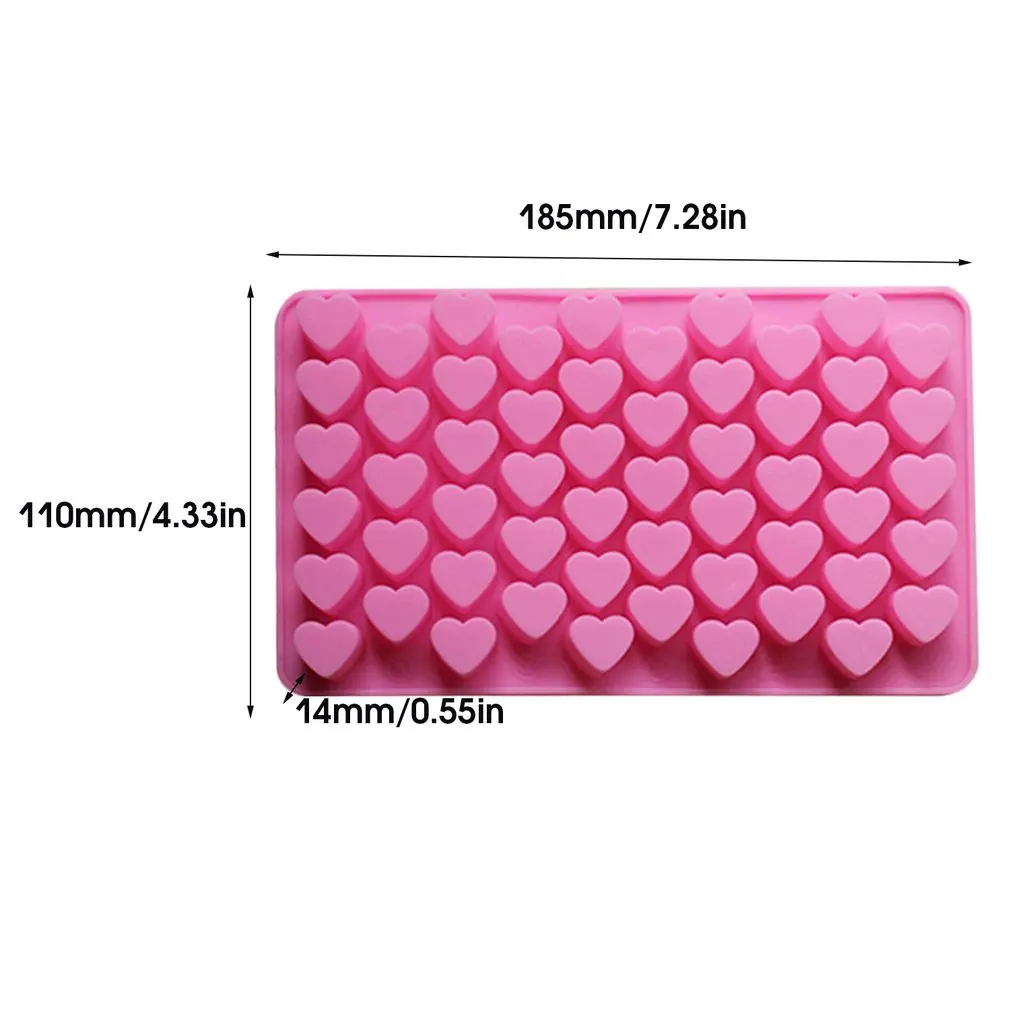 DIY 55 отверстий Сердце Мягкие силиконовые формы для выпечки шоколада украшения