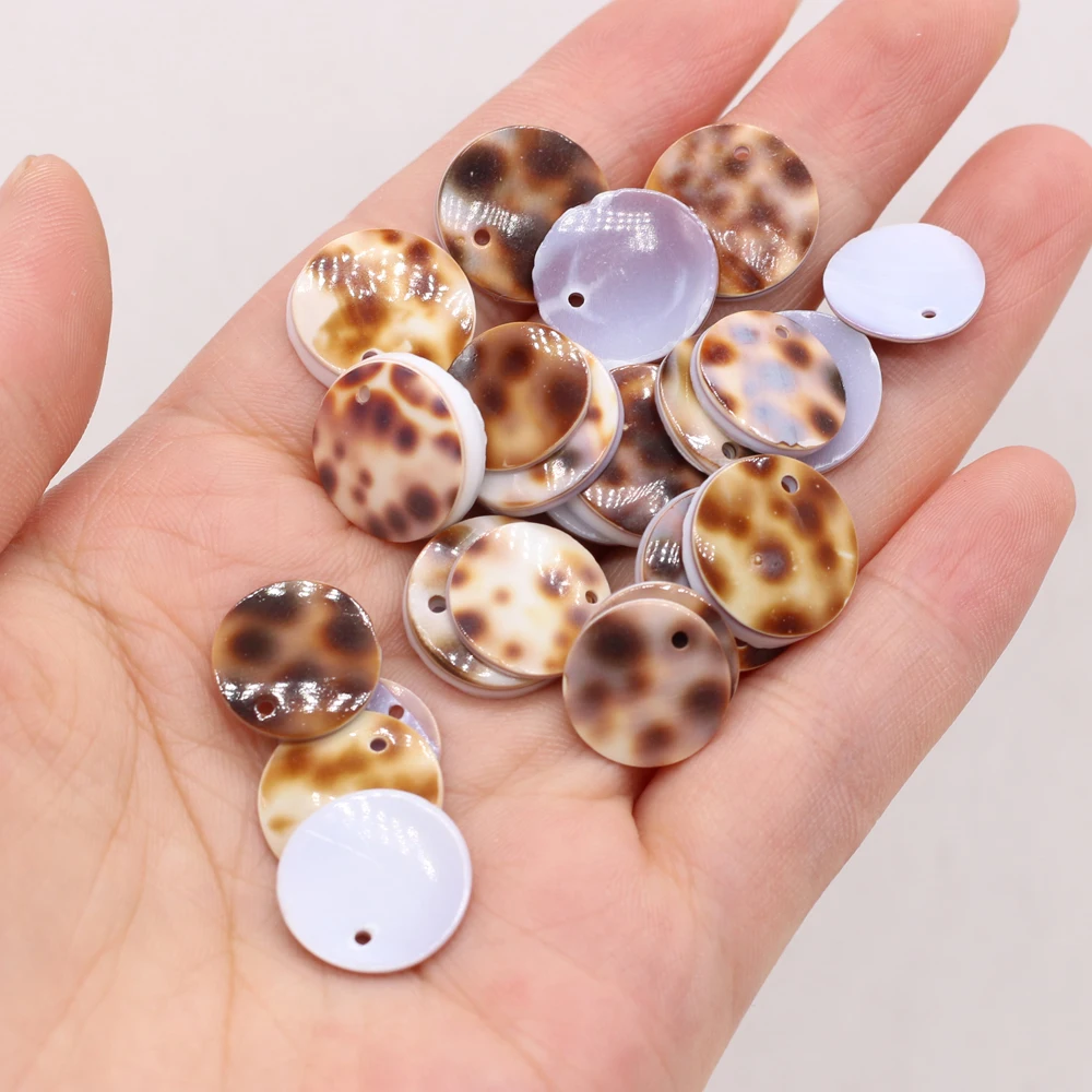 

2021 Best-selling New Natural Shell Disc-shaped Shell Beads with Holes for Making DIY Exquisite Bracelet Necklace 10pcs