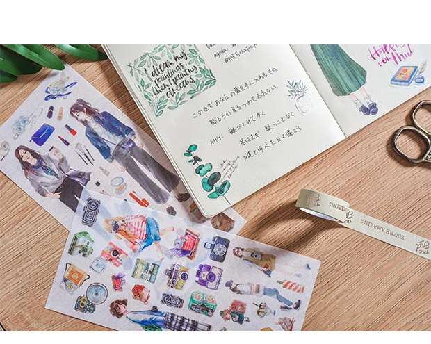 3 шт Kawaii Наклейки DIY наклейки Bullet Journal Plant animals милые наклейки туристические наклейки канцелярские наклейки