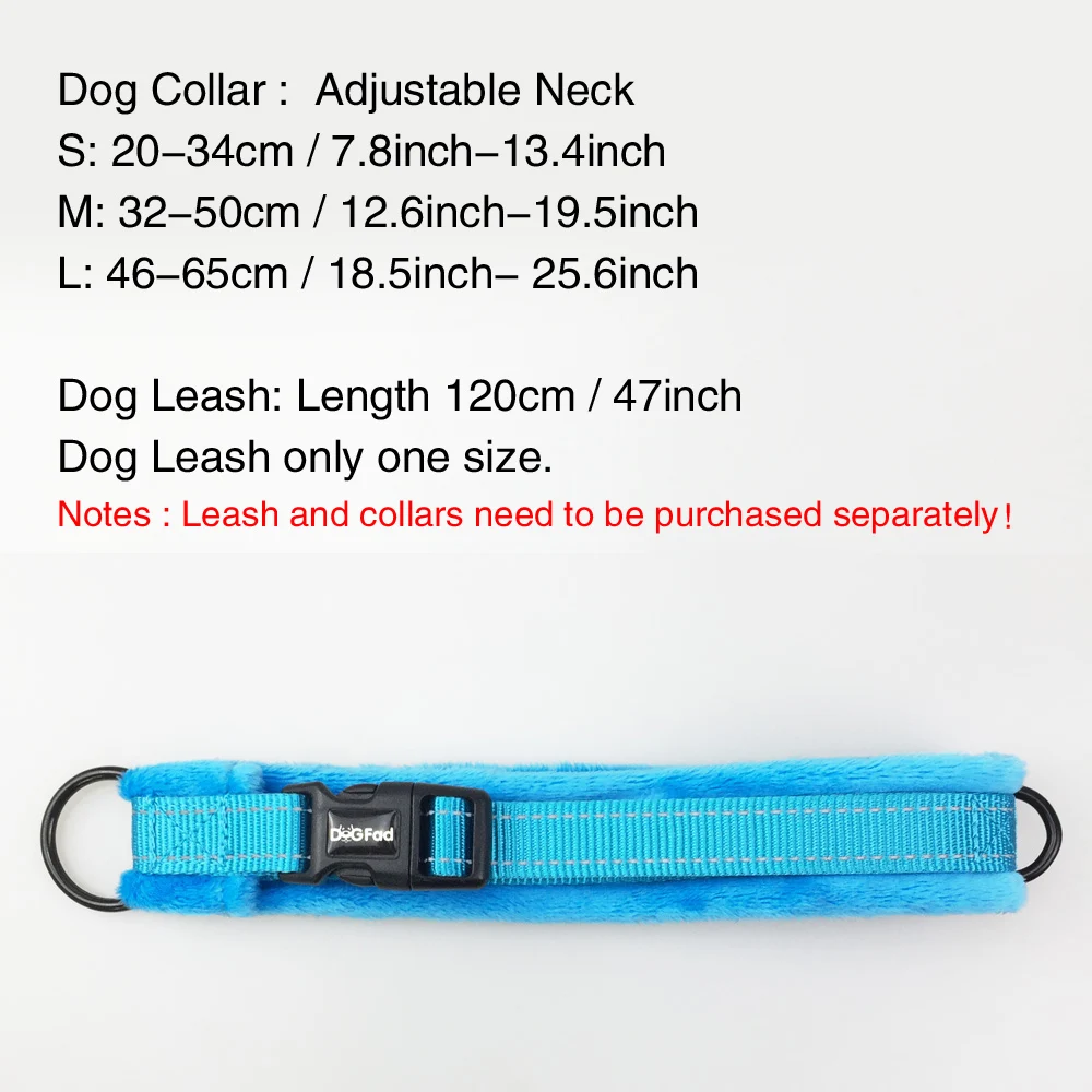 Ошейник для собак мягкий фланелевый задний/передний зажим удобного управления