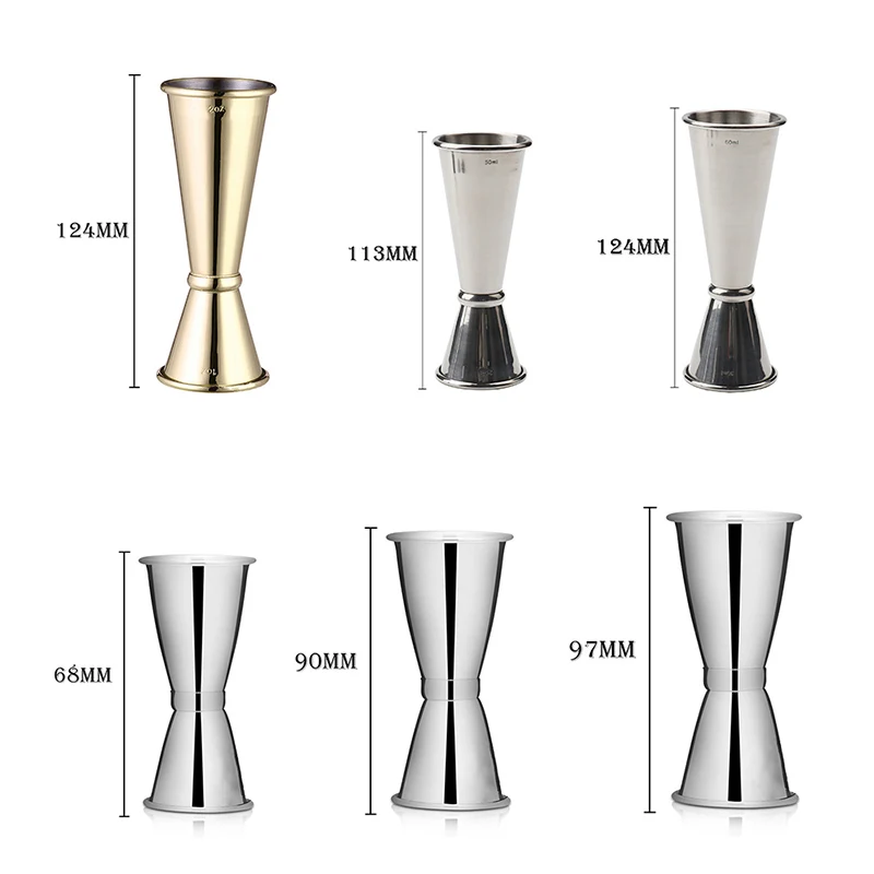 Стакан для коктейлей Jigger из нержавеющей стали японский дизайн двойной дух мерная