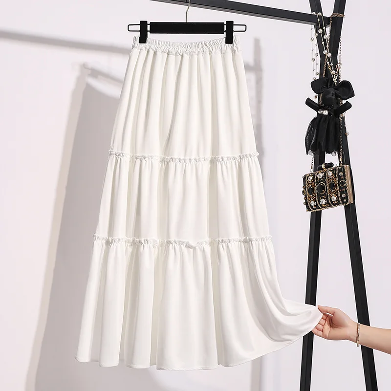 Черная Женская юбка TFETTERS Новинка лета 2021 корейские шикарные нежные однотонные