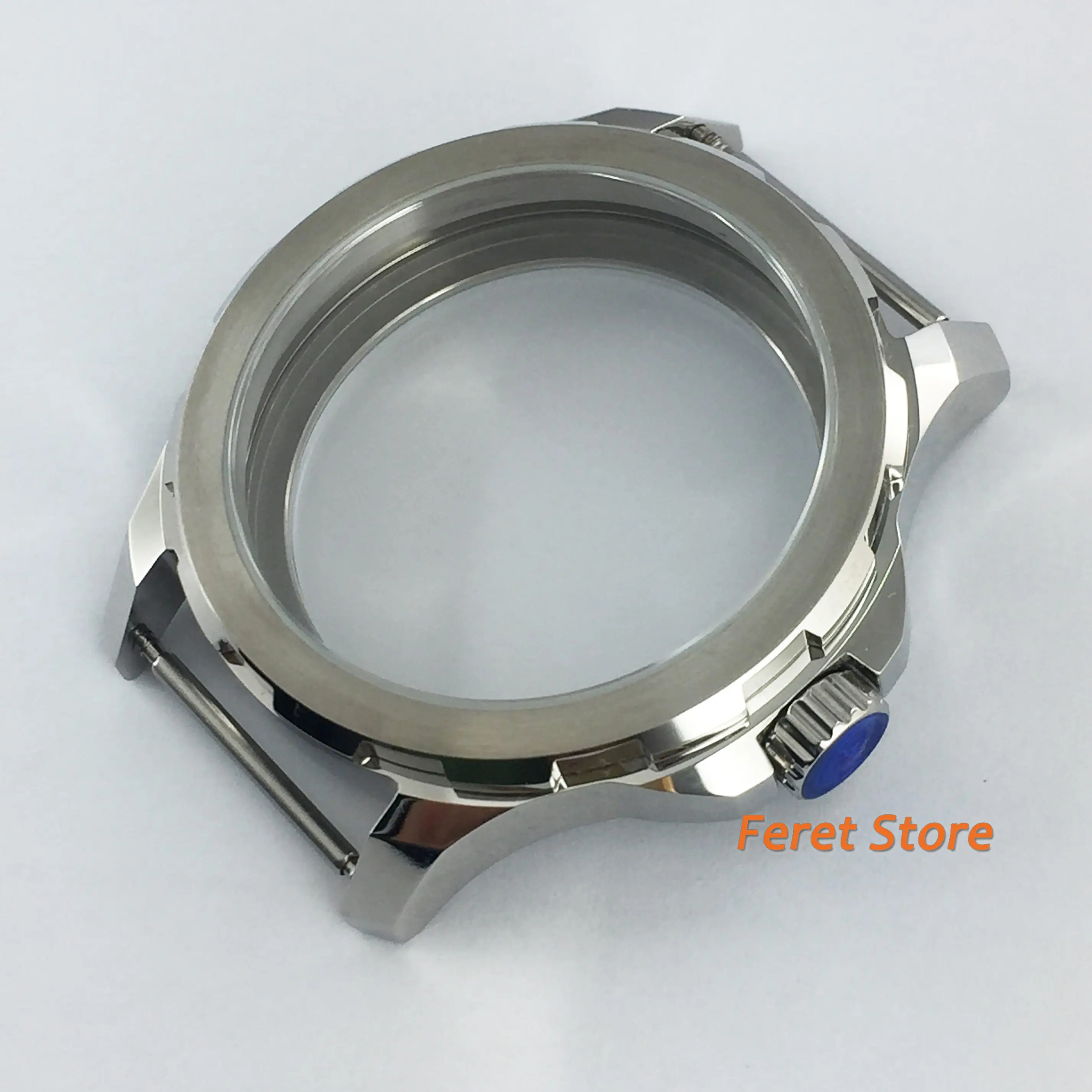 Parnis 44 мм сапфировое стекло чехол для часов из нержавеющей стали наручных часы