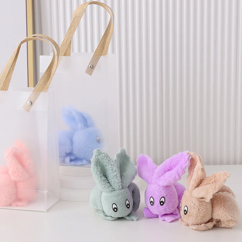 Полотенца-кролики в виде игрушек для сна детей, мягкие новорожденным, подарок на день рождения, свадьбу и День Святого Валентина, 10 штук, размер 30*30 см.