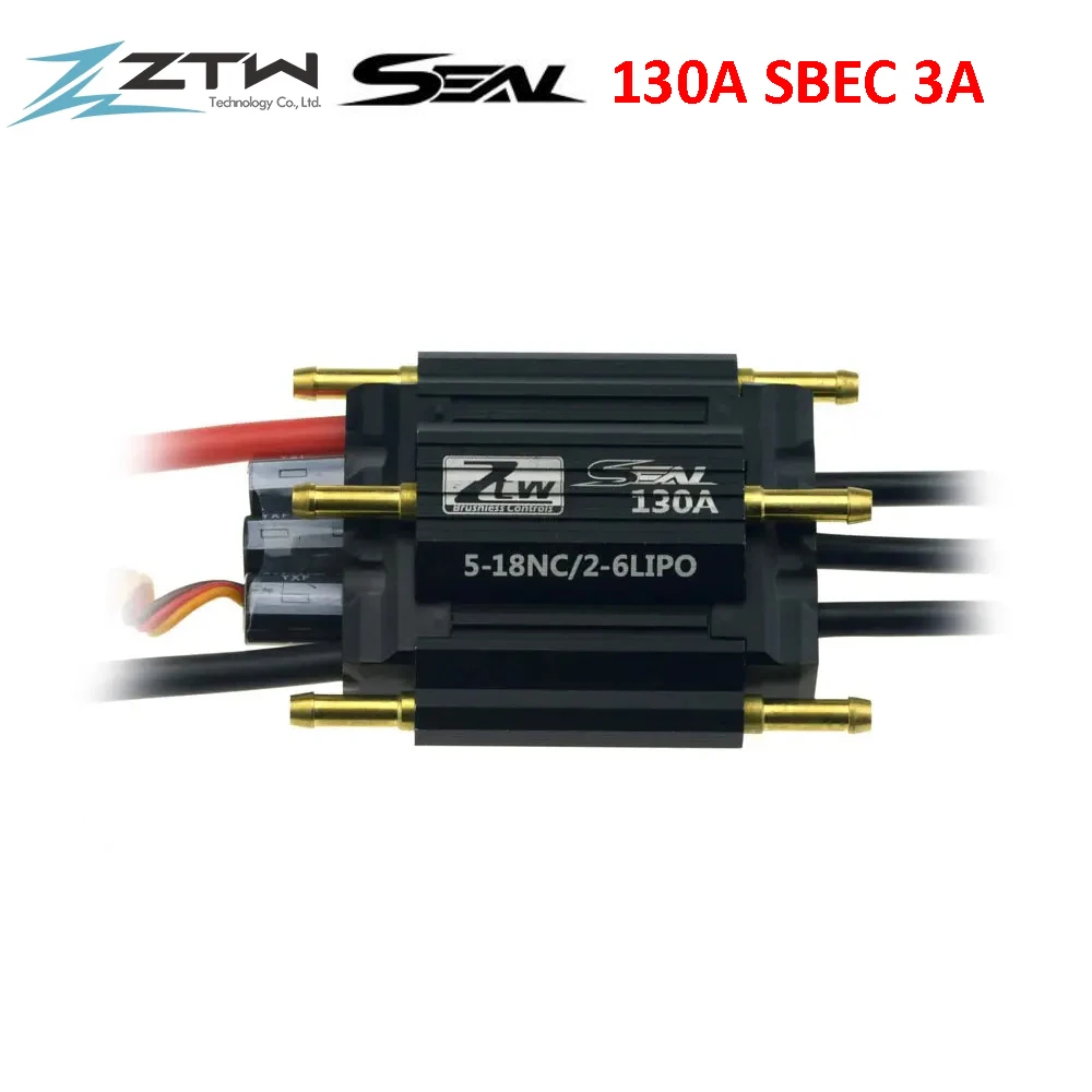 

ZTW Seal 130A SBEC 3A Brushless ESC 6S 5.5V / 3A BEC Output for RC Boat Parts